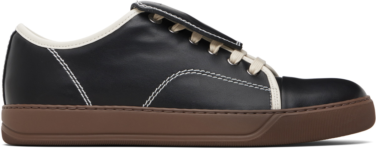 Lanvin Black DBB1 Leather Tongue Sneakers Lanvin