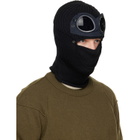 C.P. Company Black Extrafine Merino Wool Goggle Balaclava