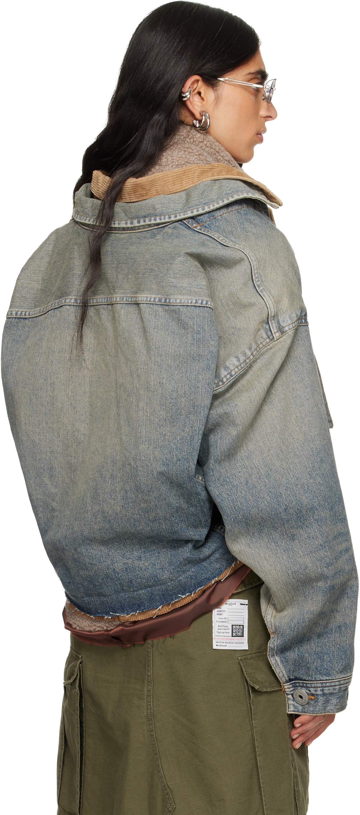 Maison MIHARA YASUHIRO Blue Triple Layered Denim Jacket