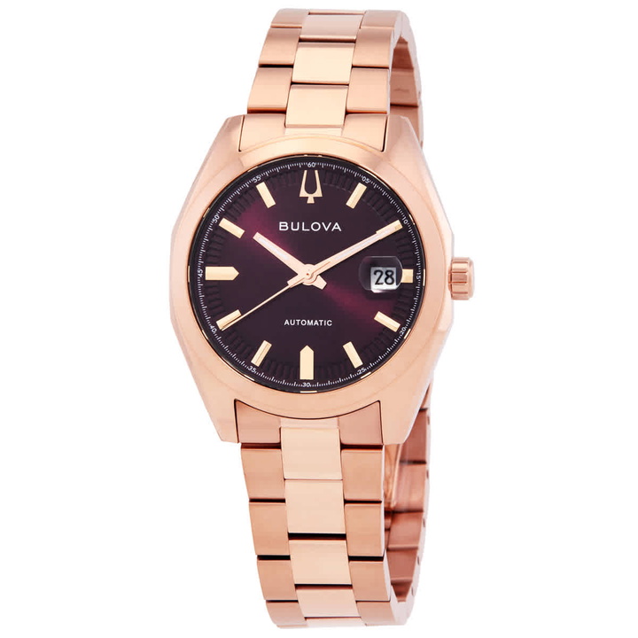 Photo: Bulova Surveyor Automatic Purple Dial Mens Watch 97B234