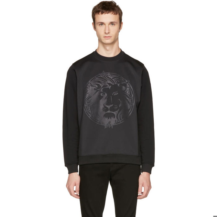 Photo: Versus Black Embossed Lion Sweatshirt