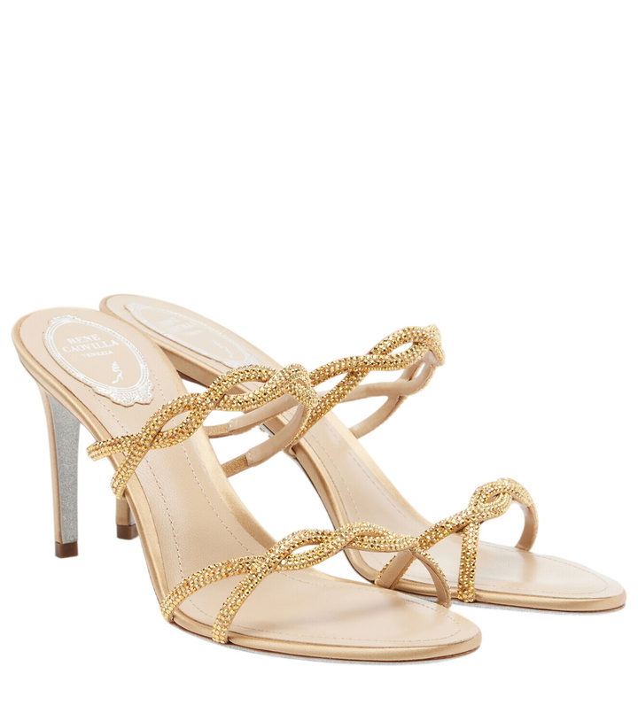 Photo: Rene Caovilla Braid crystal-embellished satin sandals