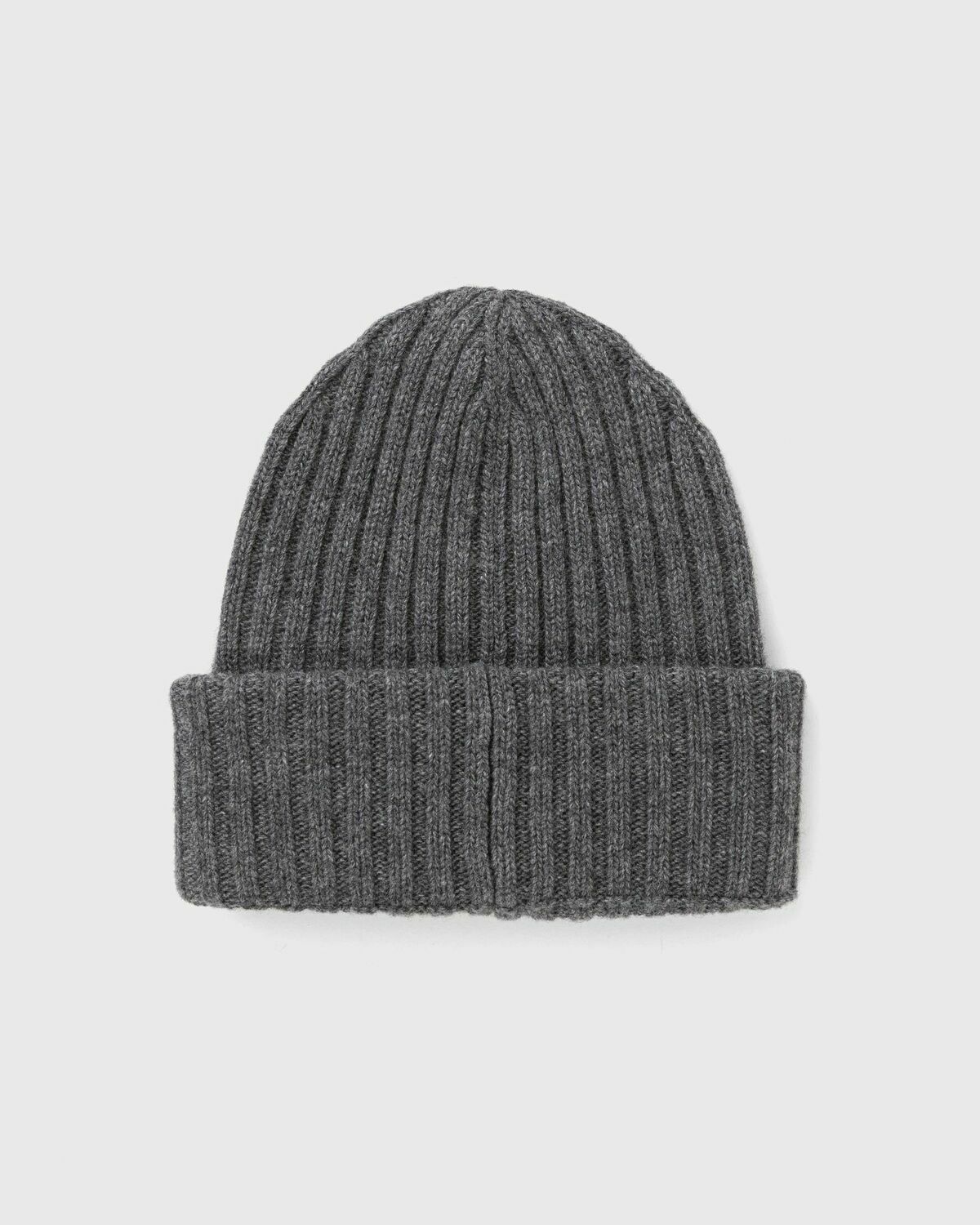 Ganni Core Future Wool Knit Beanie Grey Womens Beany