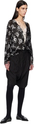 R13 Black Printed Boyfriend Cardigan