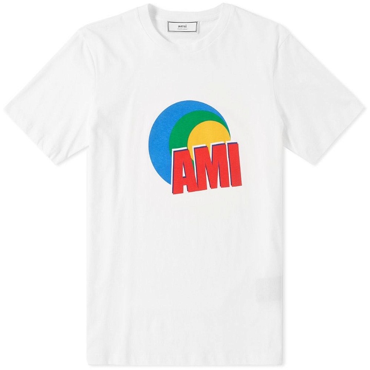 Photo: AMI Circle Logo Print Tee White
