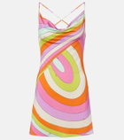 Pucci Iride draped satin jersey minidress