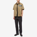 Givenchy Men's Short Sleeve Flap Pocket Shirt in Beige Camel