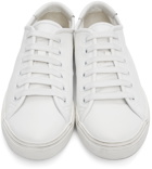 Saint Laurent White Calfskin Malibu Low Sneakers