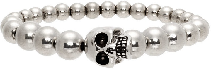 Photo: Alexander McQueen Silver Skull Ball Bracelet