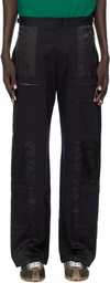 Casablanca Black Nylon Mountain Camo Cargo Pants