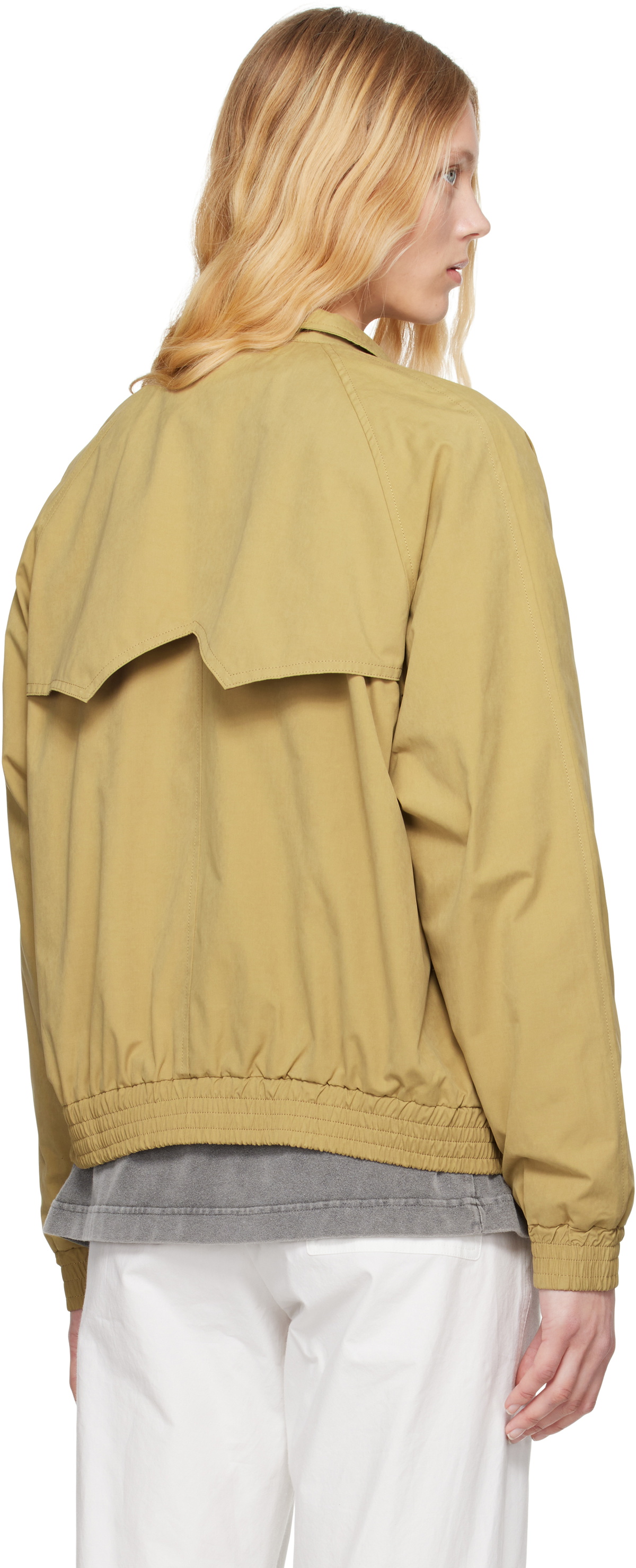 Carter Young Beige Western Harrington Jacket