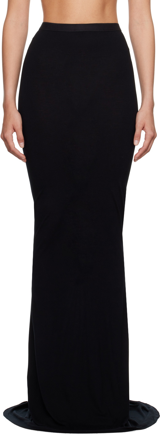 Rick Owens Lilies Black Raw Edge Maxi Skirt Rick Owens Lilies