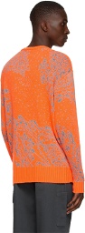 paria /FARZANEH Orange & Blue Iranian Print Cardigan