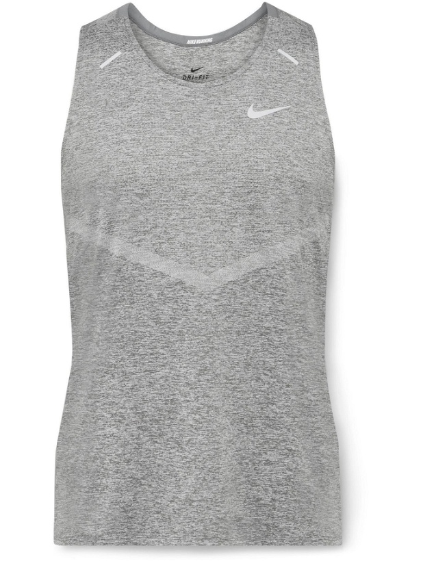Photo: NIKE RUNNING - Rise 365 Recycled Dri-FIT Tank Top - Gray