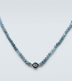 Ileana Makri Sterling silver (925) beaded necklace with gemstones