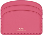 A.P.C. Pink Demi-Lune Card Holder