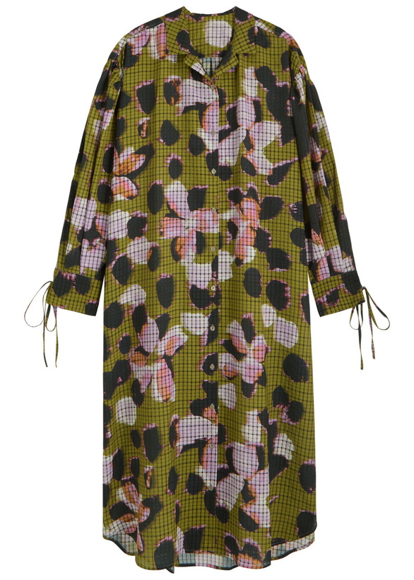Photo: Julia Heuer Fara Floral-print Chiffon Midi Dress Green