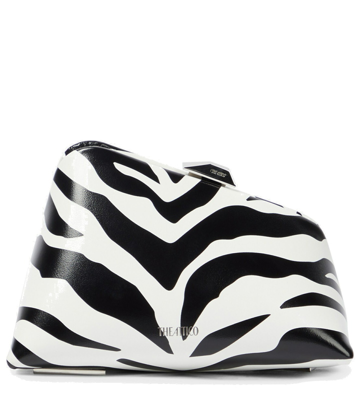 Photo: The Attico - Midnight zebra-print leather clutch