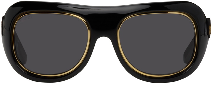 Photo: Gucci Black Navigator Sunglasses