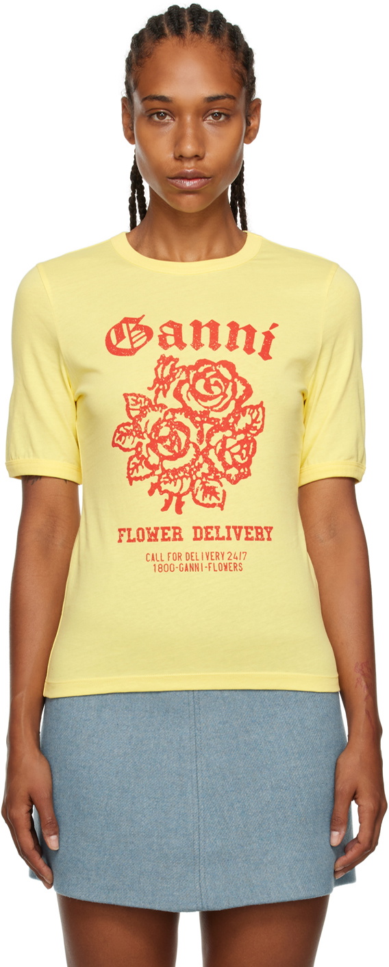 GANNI Navy 'Ganni Hotel' T-Shirt