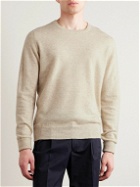 Kingsman - Cashmere and Linen-Blend Sweater - Neutrals