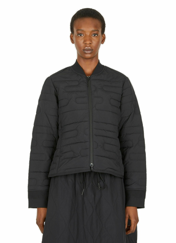 Photo: Quilted Bomber Jacket in Black