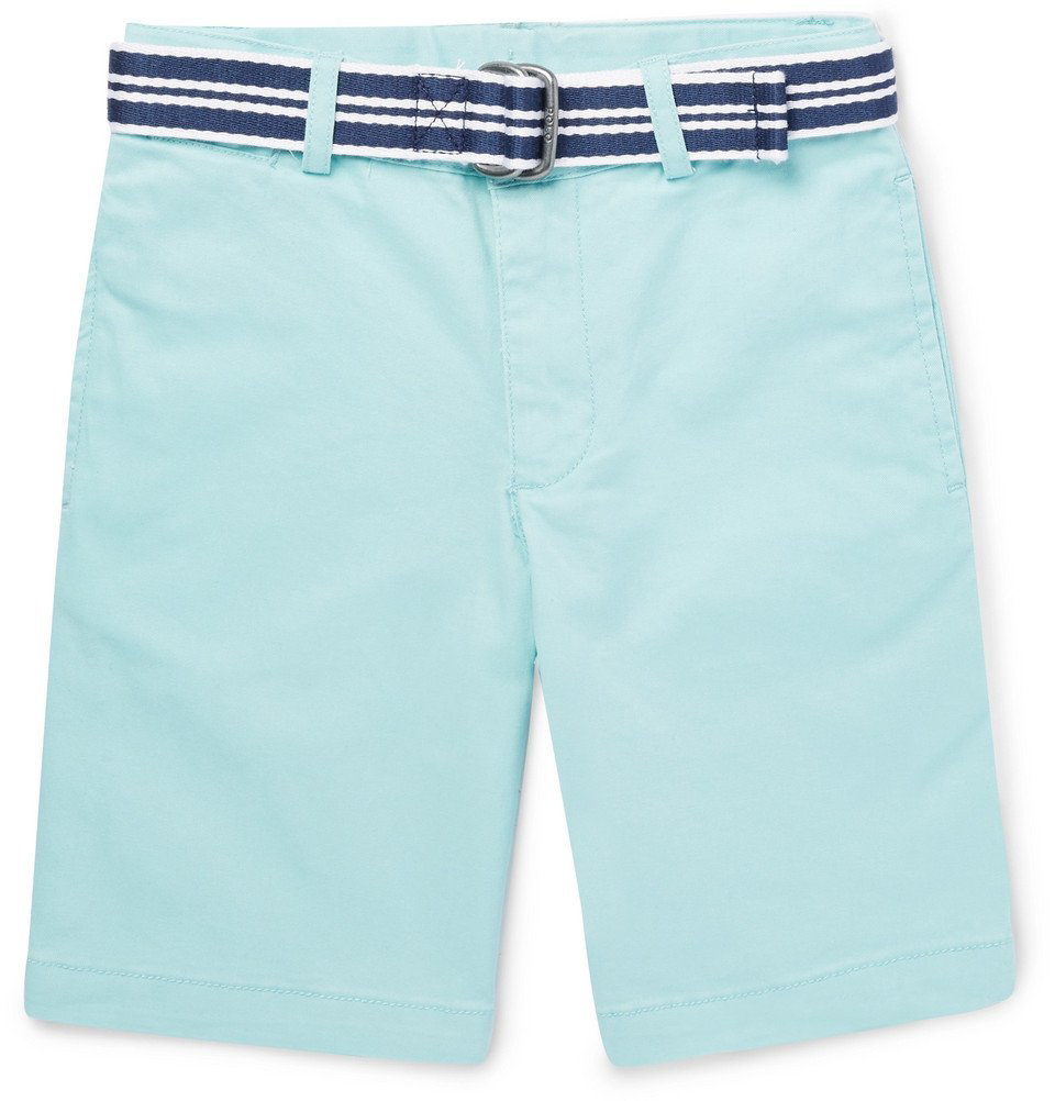 Ralph Lauren Kids elasticated-waist cotton shorts - Blue
