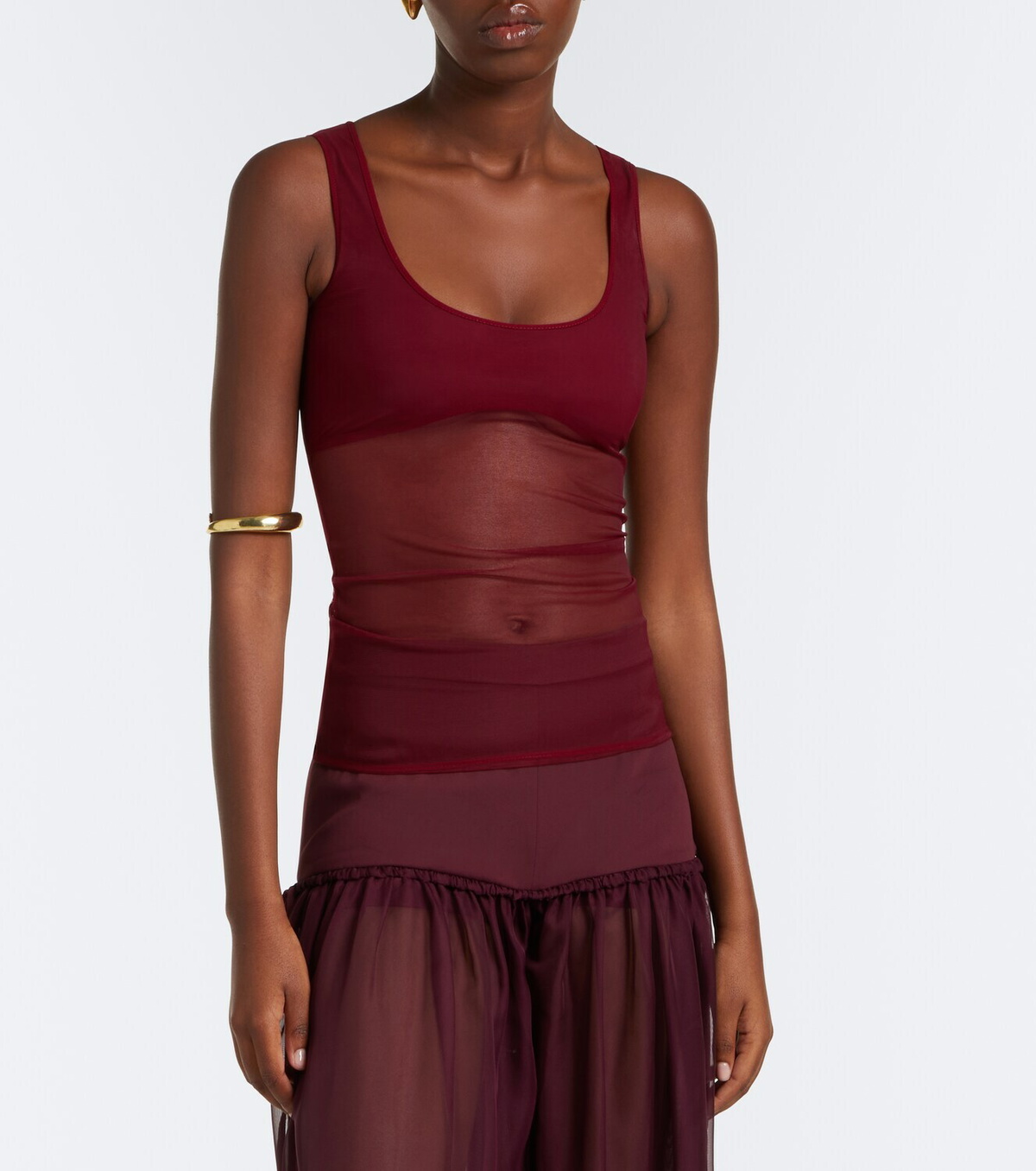 Nensi Dojaka Semi-sheer tank top