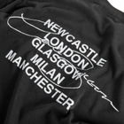 END. x Cole Buxton Signature City T-Shirt in Vitnage Black - Blue Text
