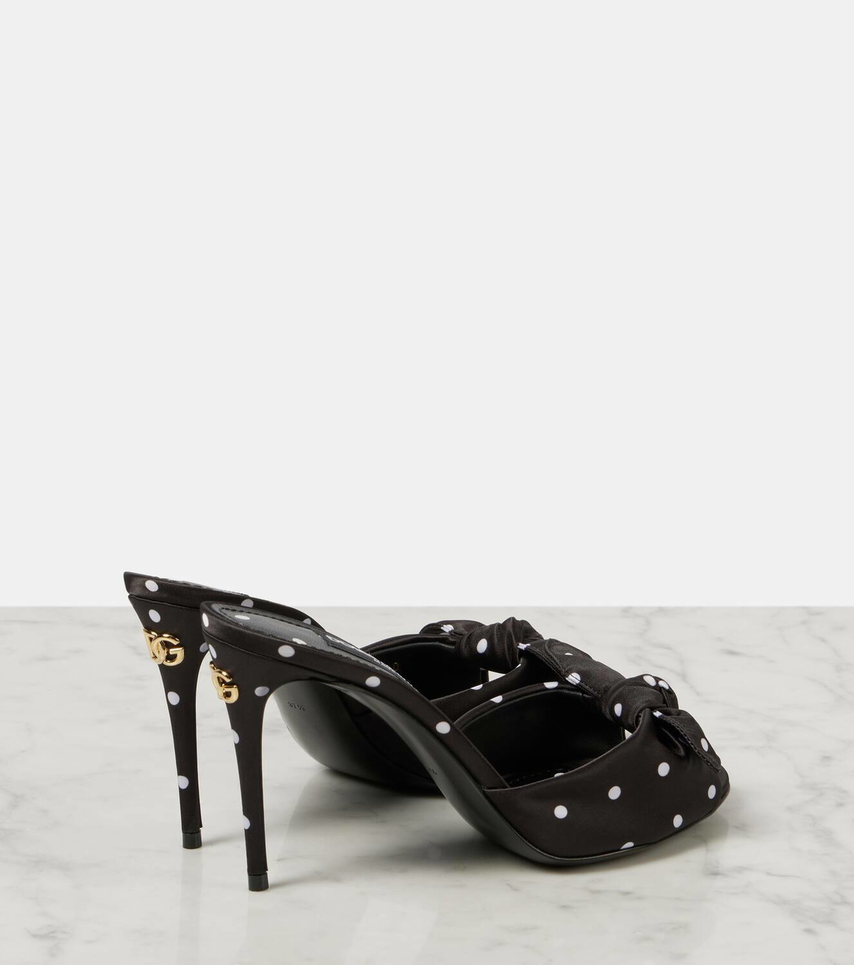 Dolce&Gabbana Polka-dot satin mules Dolce & Gabbana