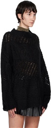 lesugiatelier Black Open Knit Sweater