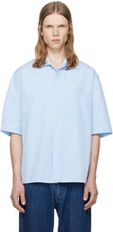 Jil Sander Blue Lightweight Cotton Poplin Shirt