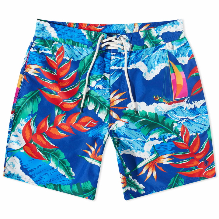 Photo: Polo Ralph Lauren Men's Palm Island Swim Short in Seabreeze Tropical