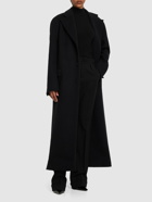 GAUCHERE - Single Breast Wool Twill Long Coat