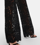 Dolce&Gabbana - High-rise wide-leg lace pants