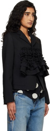 Comme des Garçons Girl Black Gabardine Blazer
