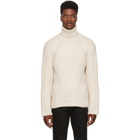 Alexander McQueen White Cable Knit Turtleneck