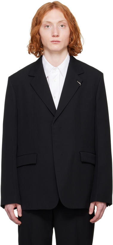 Photo: Jil Sander Black Sharp Wool Gabardine Blazer