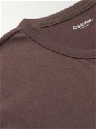 Calvin Klein Underwear - Logo-Embroidered Cotton-Blend Jersey T-Shirt - Brown