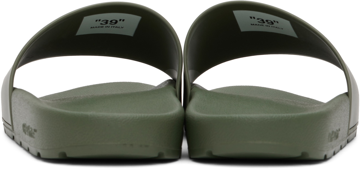 Off-White Khaki Bookish Slides Off-White