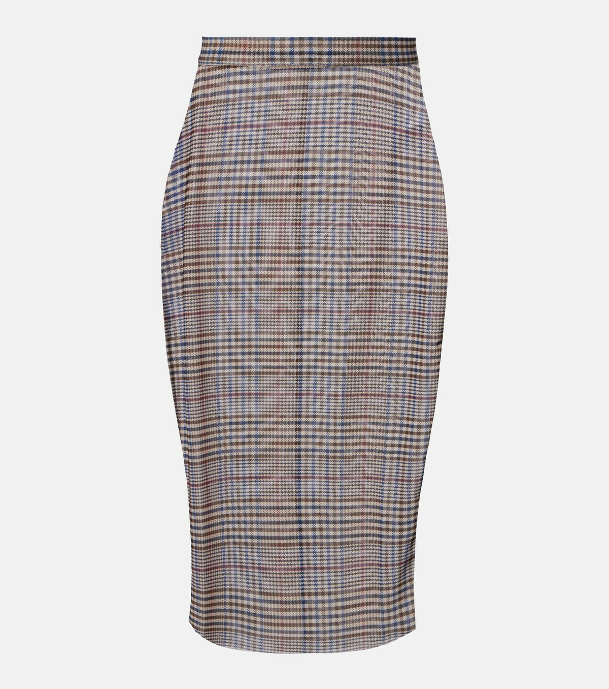 The Frankie Shop Aurora plaid sheer mesh midi skirt