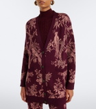 Etro Floral jacquard wool-blend cardigan