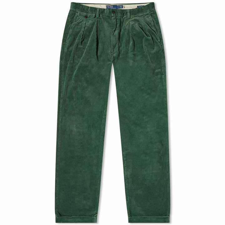 Photo: Polo Ralph Lauren Men's Pleated Corduroy Pant in Meadow Green