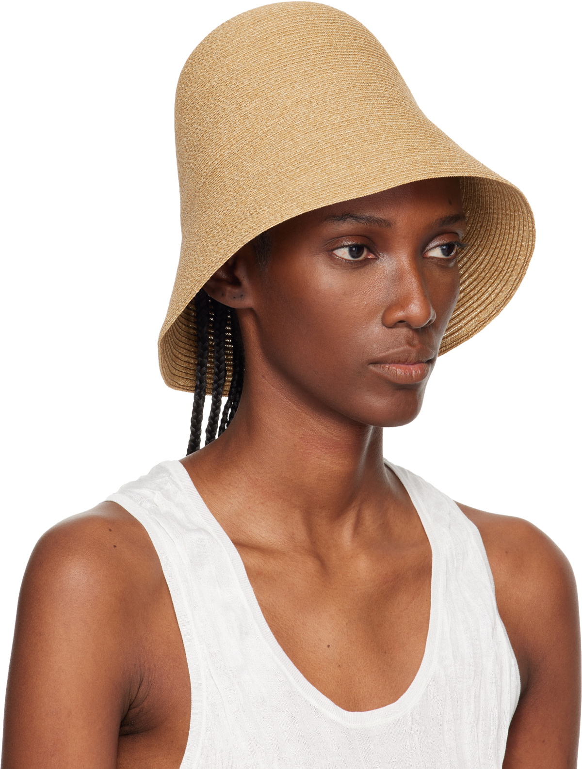 TOTEME Beige Paper Sun Bucket Hat