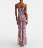 Bananhot Solay chevron midi skirt