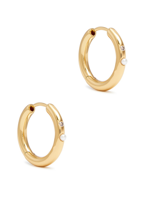 Photo: Anni LU Brigitte 18kt Gold-plated Hoop Earrings - One Size