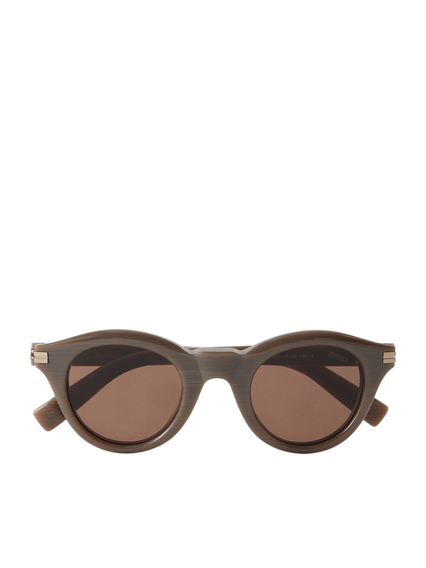 Photo: Zegna - Round-Frame Acetate Sunglasses
