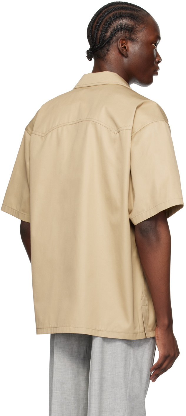 Recto Beige Flap Pocket Shirt