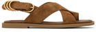 rag & bone Brown Gia Italian Suede Crossover Sandals