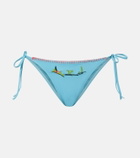 Staud Sisley embroidered bikini bottoms